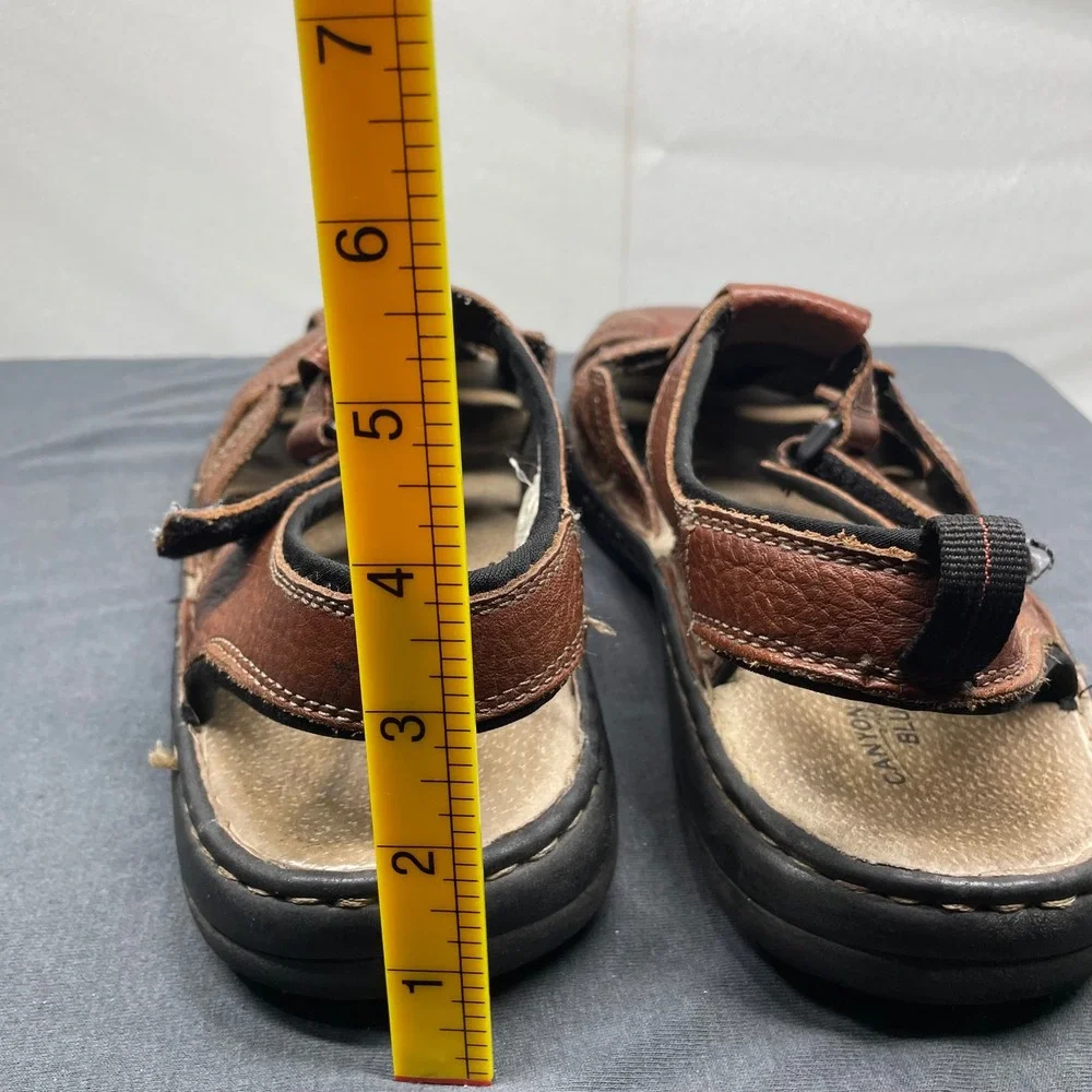 Canyon River Blues VTG Men Fisherman Sandals Brown Leather 12 Rugged Outdoor